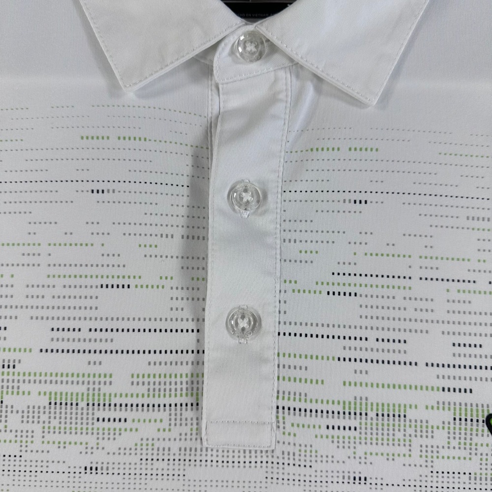 Callaway Mens Opti-Dri Golf Polo Shirt White Green Digital Graphic Large L - Picture 5 of 13